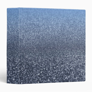 Personalized monogram vintage glitter shine blue s 3 ring binder