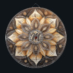 Personalized Monogram Watercolor Brown Mandala  Dart Board<br><div class="desc">This dartboard transforms your game room with its unique aesthetic and customizable flair. Featuring a delicate watercolor brown floral mandala design background,  it's not just a piece of game equipment but a piece of art. Perfect for gifting or adding a personalized touch to your home entertainment collection.</div>