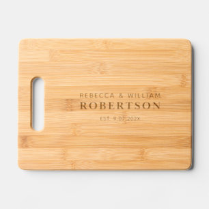 Personalized Monogram Wedding Anniversary Keepsake Engraved Cutting Board