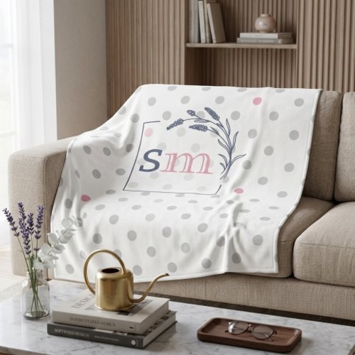 Personalized Monogram Wedding Gift Couple Bride Fleece Blanket