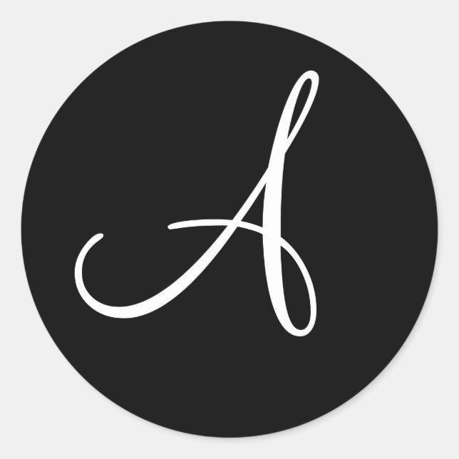 Personalized Monogram Wedding Invitation Envelope  Classic Round Sticker (Front)