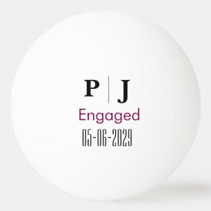 Personalized Monogram Wedding Ping Pong Ball