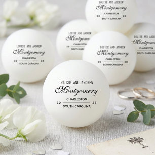Personalized Monogram Wedding  Ping Pong Ball