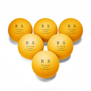 Personalized Monogram Wedding  Ping Pong Ball