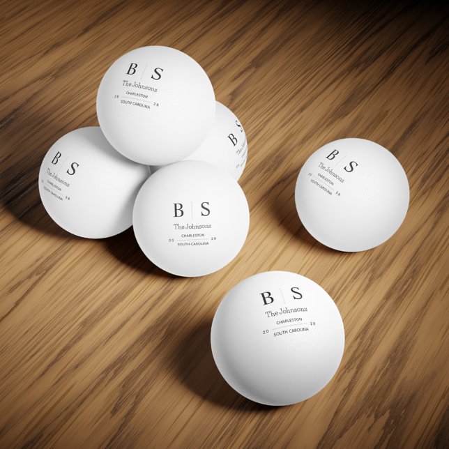Personalized Monogram Wedding  Ping Pong Ball (Personalized Monogram Wedding Ping Pong Ball)