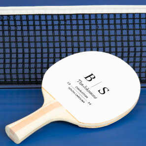 Personalized Monogram Wedding Ping Pong Paddle