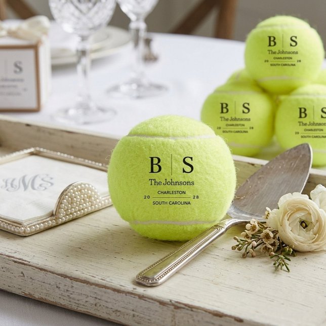 Personalized Monogram Wedding  Tennis Balls (Personalized Monogram Wedding Tennis Balls)