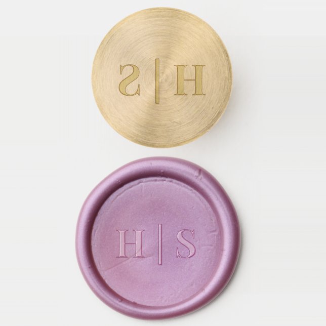 Personalized Monogram Wedding Wax Seal Stamp (Stamped)