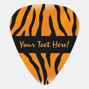 Personalized Monogram Wild Thing Tiger Stripes Guitar Pick
