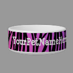 Personalized Monogram Wild Zebra Print Purple Bowl