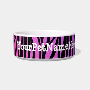 Personalized Monogram Wild Zebra Print Purple Bowl
