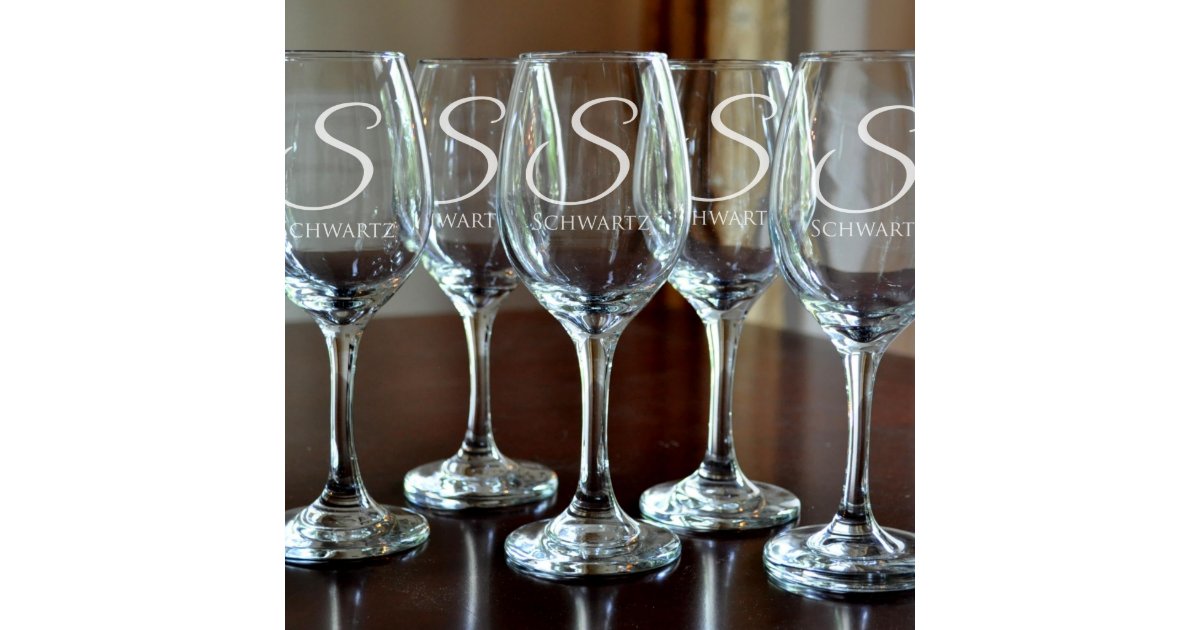 Personalized Monogram Wine Glass (Single)