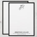 Personalized Monogram with Contact Information Letterhead | Zazzle