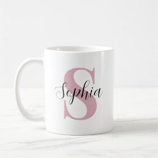 Personalized Monogram with Custom Initial & Name  Coffee Mug