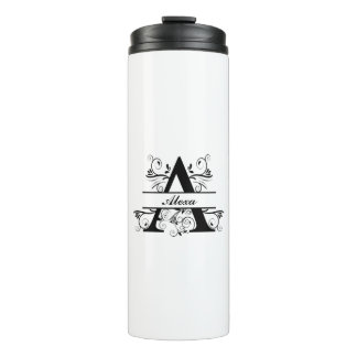 Personalized Monogram with Name (A)  Thermal Tumbler
