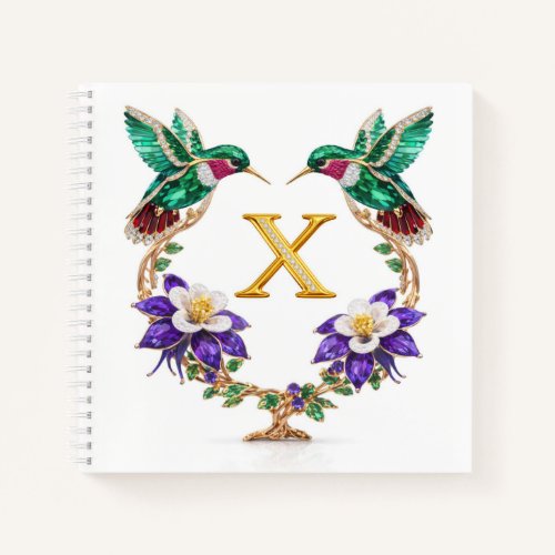 Personalized Monogram X Wedding Gift Hummingbird 