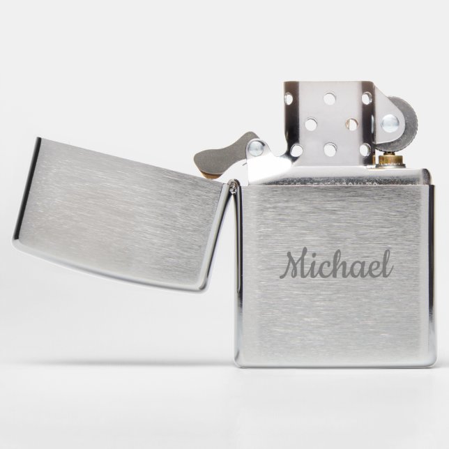 Personalized Monogram Zippo Lighter (Opened)