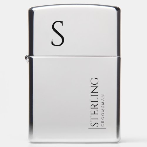 Personalized Monogram Zippo Lighter for Men