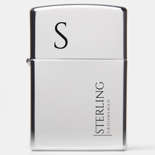 Personalized Monogram Zippo Lighter for Men (Front)