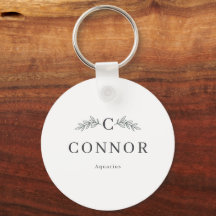 Personalized Monogram Zodiac Keychain