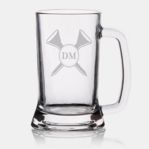 Personalized Monogramed Custom Golf Tee Etched Stein