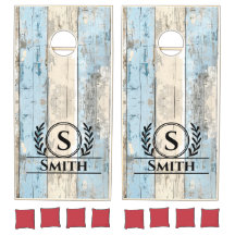 Personalized Monogramed Rustic Family Cornhole Set
