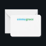 Personalized Monogramed Stationery Note Card<br><div class="desc">Fun and vibrant personalized stationery is what I use everyday to get my day going. For a sweet thank you to a sweet friend, family member or your favorite mail carrier, these cards are so fun! Feel free to use your favorite font and combination of colors. Add some flair to...</div>