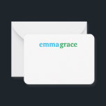 Personalized Monogramed Stationery Note Card<br><div class="desc">Fun and vibrant personalized stationery is what I use everyday to get my day going. For a sweet thank you to a sweet friend, family member or your favorite mail carrier, these cards are so fun! Feel free to use your favorite font and combination of colors. Add some flair to...</div>