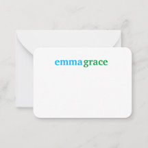Personalized Monogramed Stationery Note Card