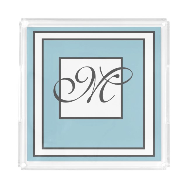 Personalized Monogrammed Acrylic Tray (Front)