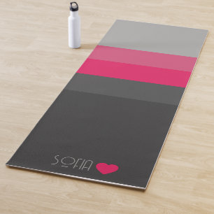 Personalized Monogrammed Color Striped Yoga Mat