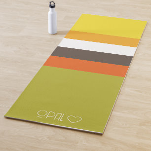 Personalized Monogrammed Color Strips Yoga Mat