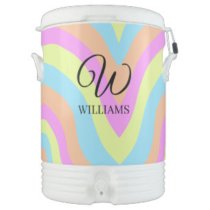 Personalized Monogrammed Colorful Beverage Cooler