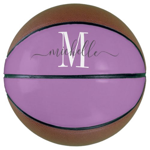 Personalized Monogrammed Girls Lavender Basketball