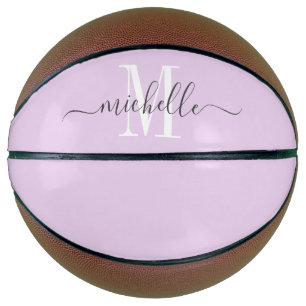 Personalized Monogrammed Girl's Pastel Lavender Basketball