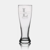 Personalized Monogrammed Groomsman Engraved Beer
