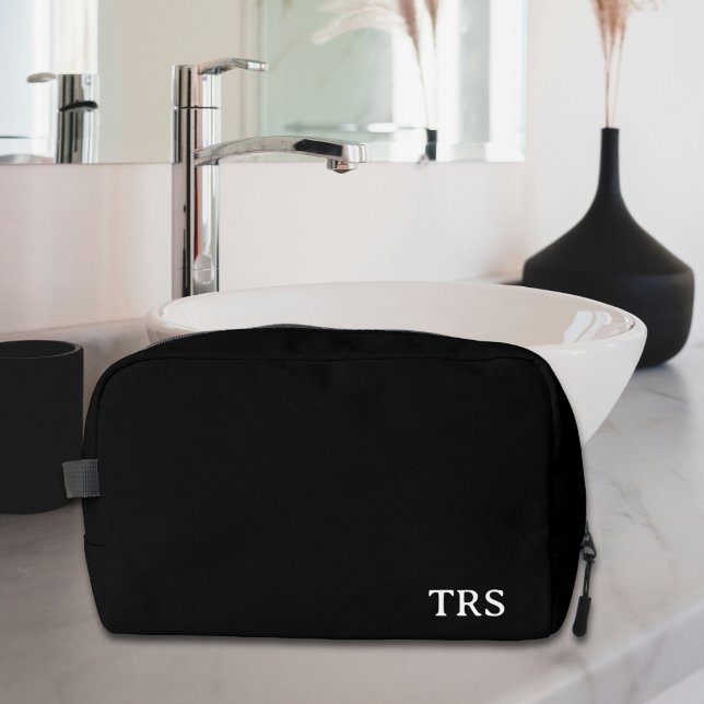 Personalized Monogrammed Groomsmen Gift Black Dopp Kit (Creator Uploaded)