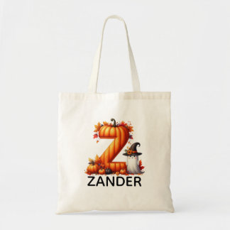 Personalized Monogrammed Halloween Tote Bag