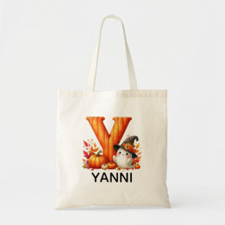 Personalized Monogrammed Halloween Tote Bag