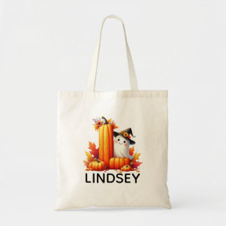 Personalized Monogrammed Halloween Tote Bag