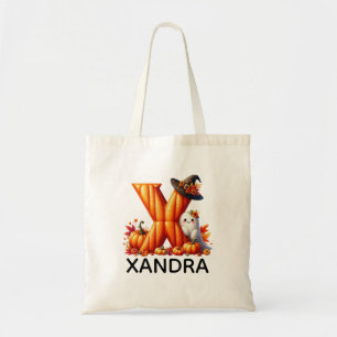 Personalized Monogrammed Halloween Tote Bag