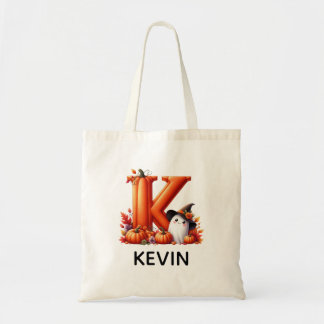 Personalized Monogrammed Halloween Tote Bag