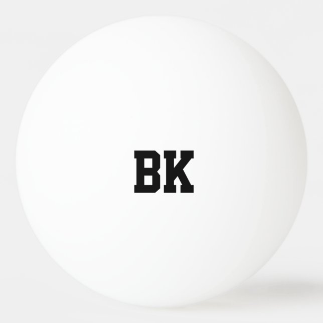 Personalized monogrammed initial ping pong balls (Front)