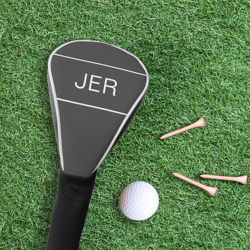 Personalized Monogrammed Initial Protective Gray Golf Head Cover