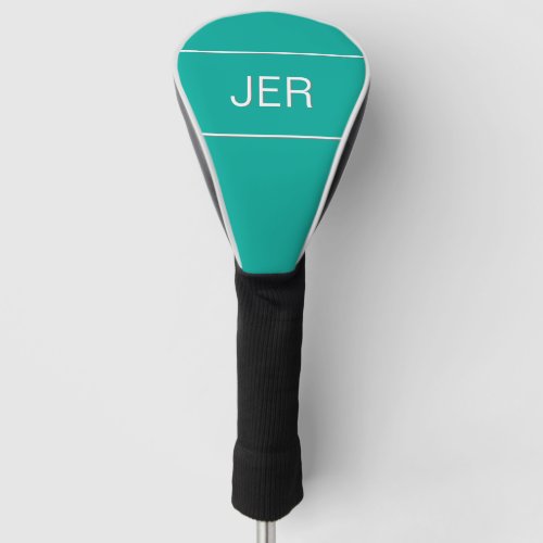 Personalized Monogrammed Initial Protective Teal Golf Head Cover