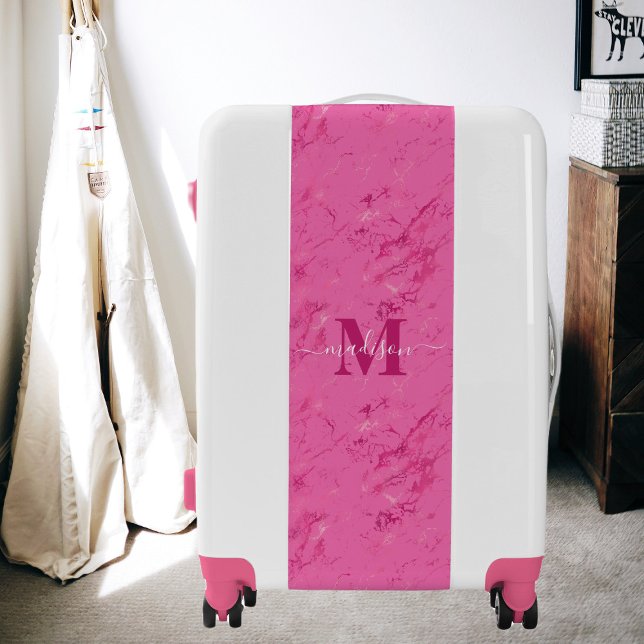 Personalized Monogrammed Luxury Pink Luggage (Creator Uploaded)