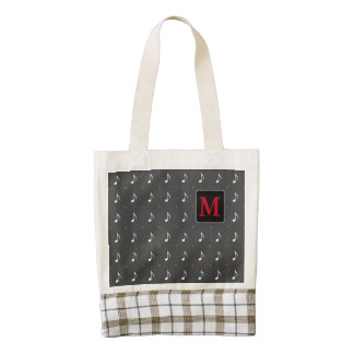 personalized/ monogrammed music zazzle HEART tote bag