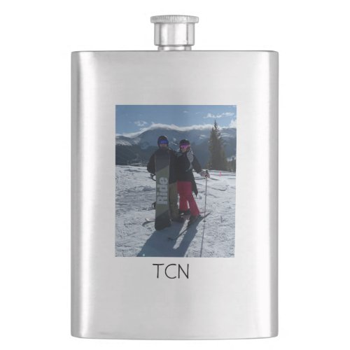 Personalized Monogrammed Photo Flask