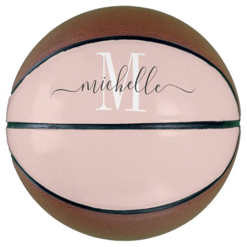 Personalized Monogrammed Pink Basketball