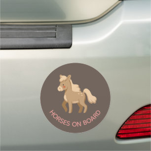 Personalized Monogrammed Pony Horse Girl Car Magnet